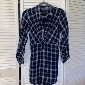 A&F plaid button down dress